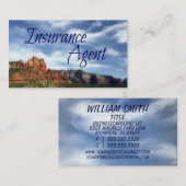 Carte De Visite Agent d'assurance Arrière - plan Pittoresque du dé (Devant / Derrière)