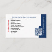 Carte De Visite Agent d'assurance / Entreprise (Dos)