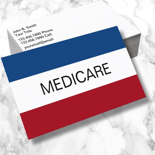Carte De Visite Agent d'assurance Medicare simple