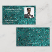 Carte De Visite Agent d'assurance Modèle photo de Parties scintill (Devant / Derrière)