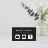 Carte De Visite Agent d'assurance multiligne (Debout devant)