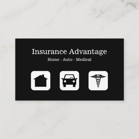 Carte De Visite Agent d'assurance multiligne (Devant)