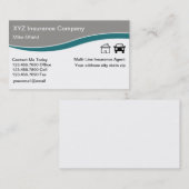 Carte De Visite Agent d'assurance multiligne (Devant / Derrière)