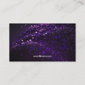 Carte De Visite Agent d'assurance photo Parties scintillant violet (Dos)