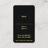 Carte De Visite Agent de chasseur de générosité (Dos)