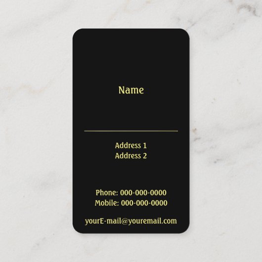 Carte De Visite Agent de chasseur de générosité (Dos)