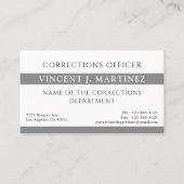 Carte De Visite Agent de correction Mince Silver Line (Devant)