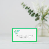 Carte de visite agent de l'agence de voyage modern (Debout devant)