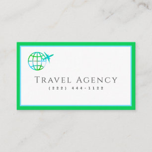 Carte de visite agent de l'agence de voyage modern