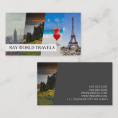 Carte de visite agent de l'agence de voyage modern (Devant / Derrière)