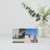 Carte de visite agent de l'agence de voyage modern (Debout devant)