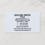 Carte De Visite Agent de location d'appartements modernes (Dos)