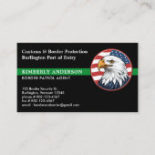 Carte De Visite Agent de patrouille frontalière - Logo militaire f (Devant)