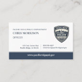 Carte De Visite Agent de police (Devant)