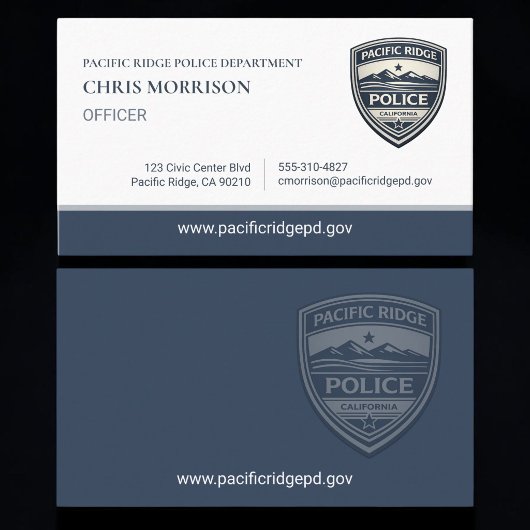 Carte De Visite Agent de police