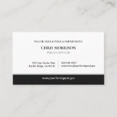 Carte de visite agent de police (Devant)
