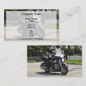 Carte De Visite Agent de police à moto (Devant / Derrière)