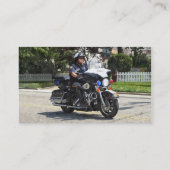 Carte De Visite Agent de police à moto (Dos)
