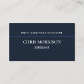 Carte De Visite Agent de police bleu marine (Devant)