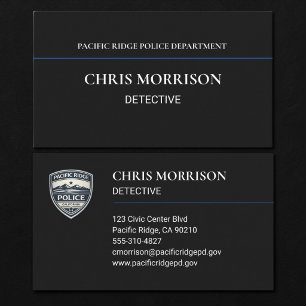 Carte De Visite Agent de police détective Police 