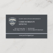 Carte De Visite Agent de police moderne Force de l'ordre (Devant)