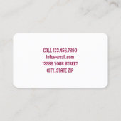 Carte De Visite Agent de prêt (Dos)