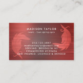 Carte De Visite Agent De Prêt Notaire Bourgogne Rouge Brossé Quill (Dos)