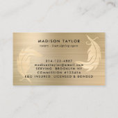 Carte De Visite Agent De Prêt Notaire Classic Or Brossé Quill Méta (Dos)