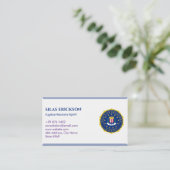 Carte De Visite Agent de récupération fugace | Élégant blanc (Debout devant)