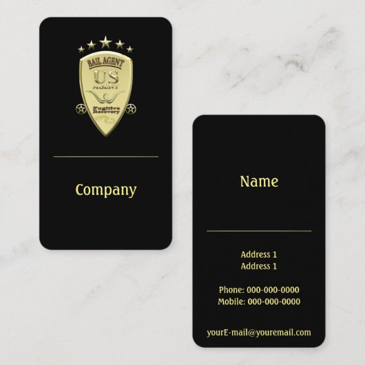 Carte De Visite Agent de remise (Devant / Derrière)