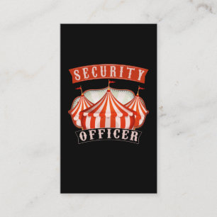 Carte De Visite Agent de sécurité drôle de cirque