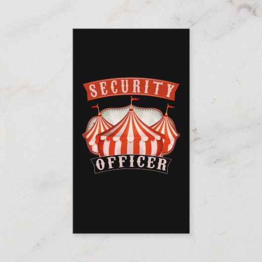 Carte De Visite Agent de sécurité drôle de cirque (Devant)