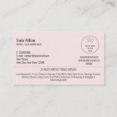 Carte De Visite Agent de signature de contrat de prêt et de notair (Dos)