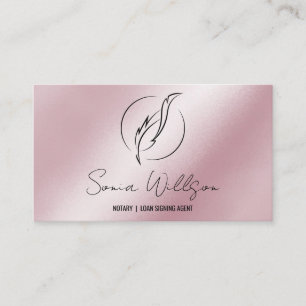 Carte De Visite Agent de signature de contrat de prêt et de notair