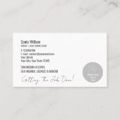 Carte De Visite Agent de signature de contrat de prêt et de notair (Dos)