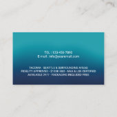 Carte De Visite Agent de signature de crédit de timbre notaire Tur (Dos)