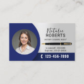 Carte De Visite Agent de signature de crédit et de notaire Marine (Devant)