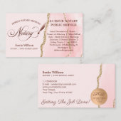 Carte De Visite Agent de signature de crédit et de notaire mobile (Devant / Derrière)