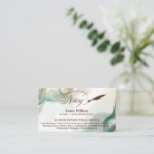 Carte De Visite Agent de signature de crédit et de notaire mobile  (Debout devant)