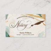 Carte De Visite Agent de signature de crédit et de notaire mobile  (Devant)