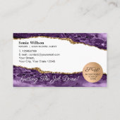 Carte De Visite Agent de signature de crédit et de notaire mobile  (Dos)