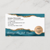 Carte De Visite Agent de signature de crédit et de notaire mobile  (Dos)