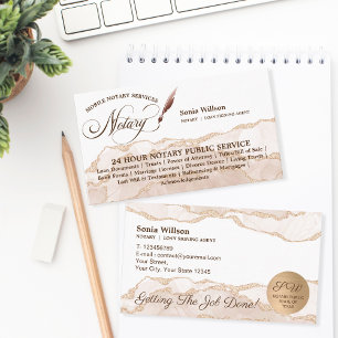 Carte De Visite Agent de signature de crédit et de notaire mobile