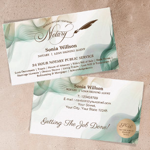 Carte De Visite Agent de signature de crédit et de notaire mobile 