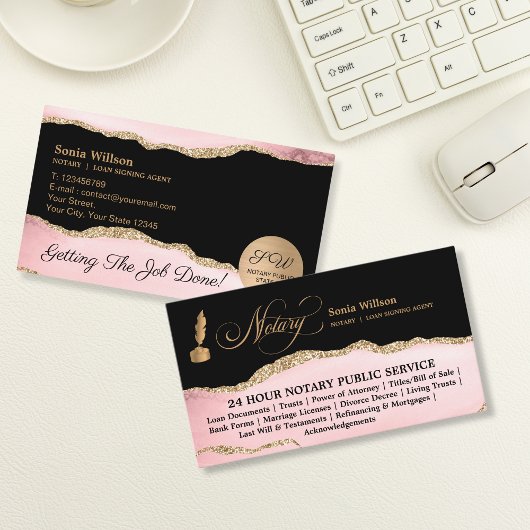 Carte De Visite Agent de signature de crédit et de notaire mobile 