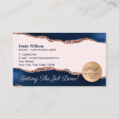 Carte De Visite Agent de signature de crédit et de notaire mobile  (Dos)