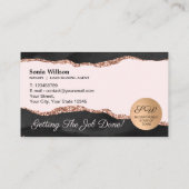 Carte De Visite Agent de signature de crédit et de notaire mobile  (Dos)