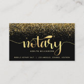 Carte De Visite Agent de signature de crédit noir Parties scintill (Devant)