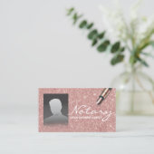 Carte De Visite Agent de signature de notaire Chic Rose Parties sc (Debout devant)