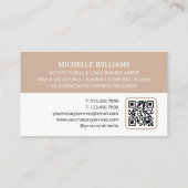 Carte De Visite Agent de signature de notaire Code QR Logo Photo B (Dos)